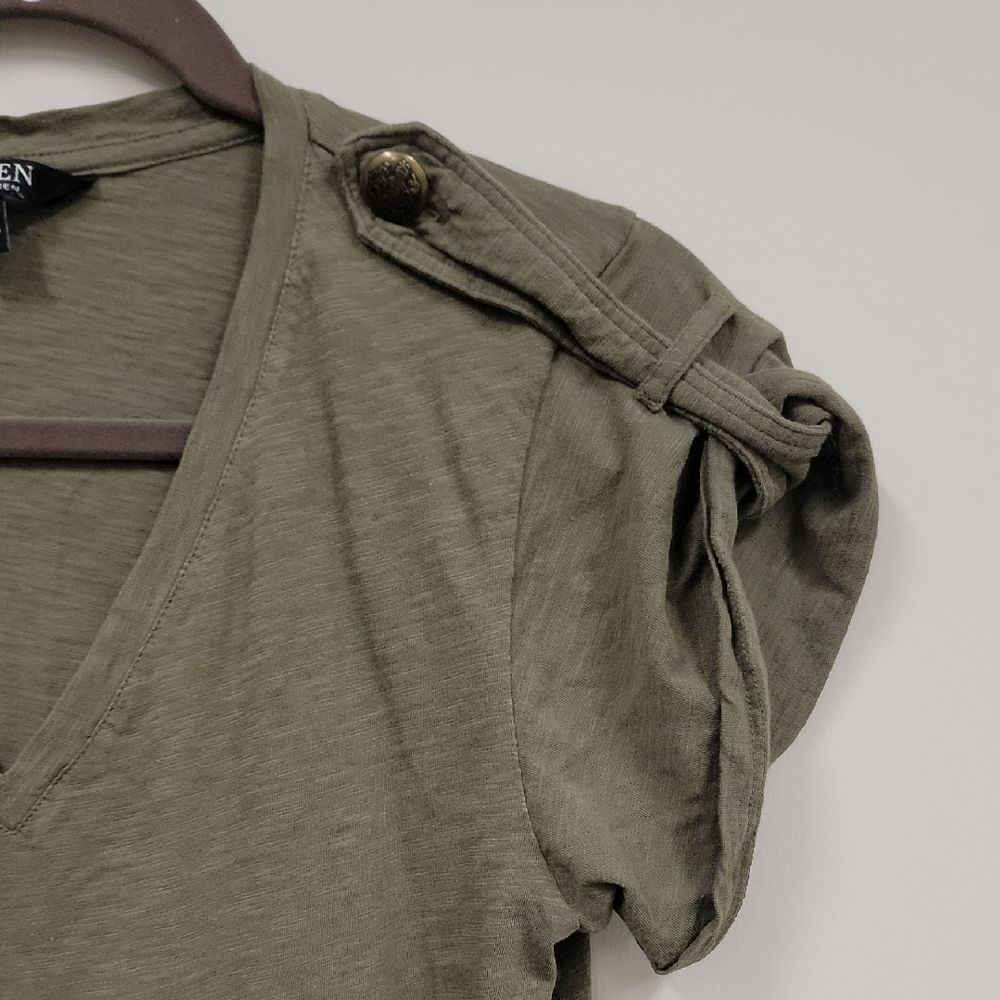 Lauren Ralph Lauren Military Inspired Short Sleeve Tee Green Size S Outdoor - Picture 4 of 12